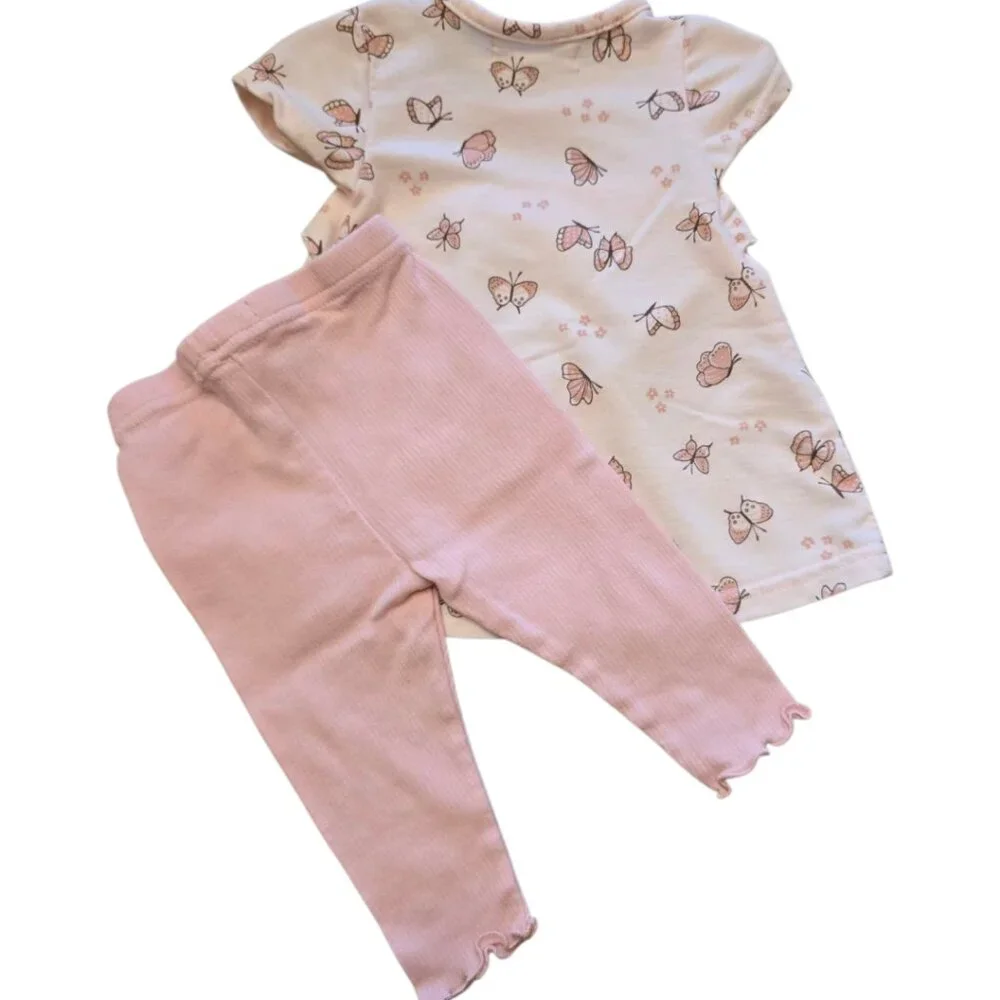 KIT & PEARL Baby Girl's 2 Piece Outfit sz 3-6m